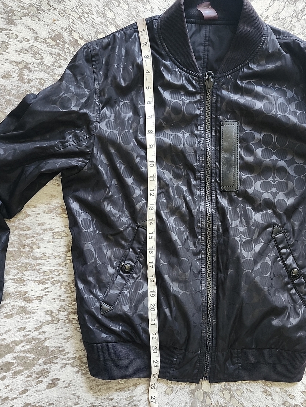 Coach Reversible Signature MA-1 Logo Bomber Black Jacket SzS - Picture 6 of 10